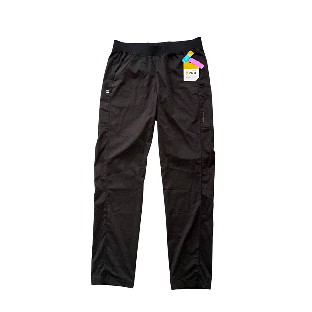 WonderWink PRO Black Medical Nursing Scrub Pants Work Uniform Womens Tall‎ L NWT